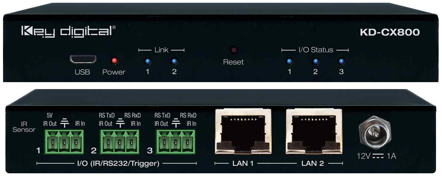 Key Digital IP Control Interface front and rear view